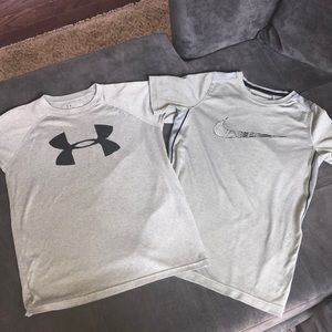 Nike and Under Armour grey athletic shorts size MD
